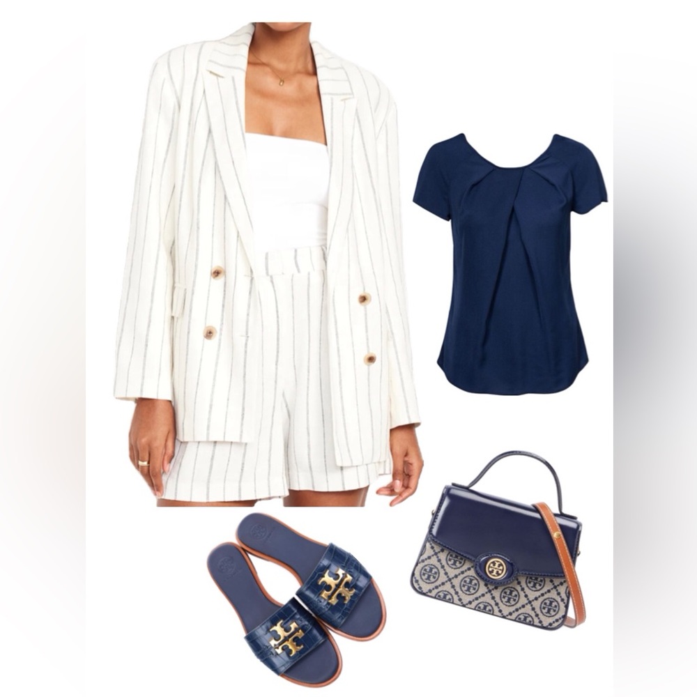 OLD NAVY 2pc SET Linen blend blazer and short set PLUS SIZE 2X